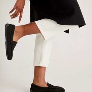 New Quince Black Knit Driving Washable Loafers